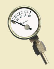 0-80 3/4 dia Brass pressure gauge.